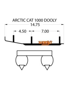 Woodys Dooly Arctic Cat Trail Ohjausrauta 6" 1kpl/pakkaus - 883-DA6-1000