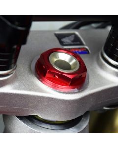 Scar Steering Stem Nut & Tool - Honda/Husqvarna Red Color, 4.26100N