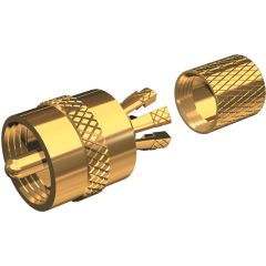 Centerpin solderless PL259 connector for RG8X or RG58/AU cable (115-503-017)
