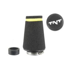 TNT Ilmasuodatin, Speed, Musta, Kiinitys Ø 28/35mm, (Ø 70 - 48mm x p. 100mm) Moped/Scooter