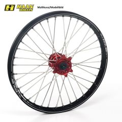 Haan wheel CR/CRF250/450 95- 21-1,60 RED HUB/A60 RIM/BLACK SPOKES/RED NIPPLES, 1 15019/11/6/3/6