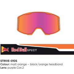Spect Red Bull Strive MX Goggles Single lens Black/Orange purple