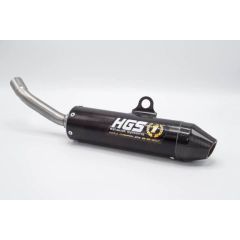 HGS Äänenvaimennin Musta hiilikuitupäädyllä 2T Racing KTM125/150 19- HVA TC125 1 - XT-119-SCZ