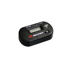 Scar Wireless Hour Meter working by vibrations - Black color, SWHM