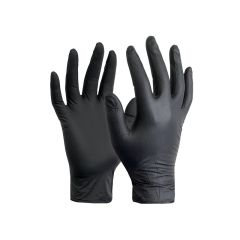 Hyper Nitrile Gloves Musta L (50-pack) - 9-1-12067-3